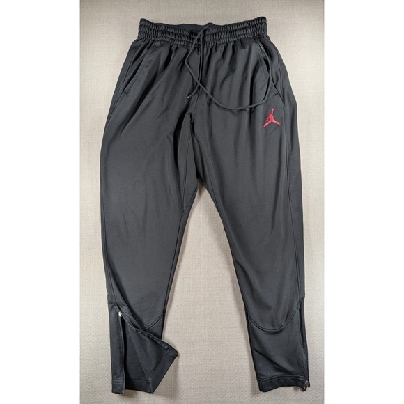 Jordan Other - Jordan Therma-FIT Mens Joggers Black Red Jumpman Fleece Tapered Pants Size Large